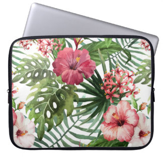 Funda Para Portátil Flores tropicales acuarela moderna floral fina