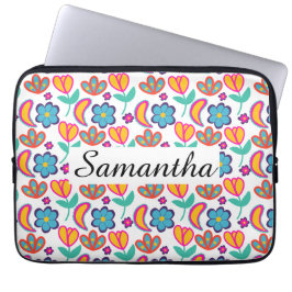 Funda Para Portátil Flores únicas y coloridas
