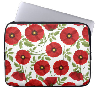 Funda Para Portátil Flores veraniegas alegres con adormidera