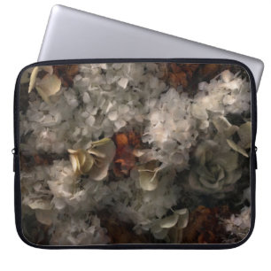 Funda Para Portátil Flores Vintage Hidrangea Blanca Y Arrojada Botánic