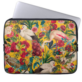 FUNDA PARA PORTÁTIL FLORES Y AVES XVIII