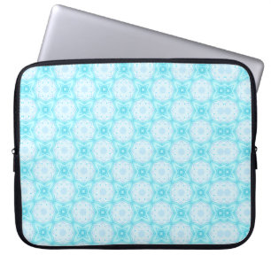 Funda Para Portátil Flores y estrellas azules blancas y cielo