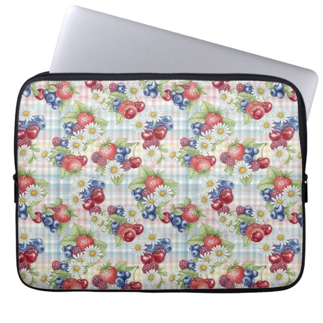 Funda Para Portátil Flores y Frutas (Frente)