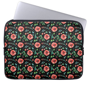 Funda Para Portátil Flores y hojas exóticas florales Patrón-45654