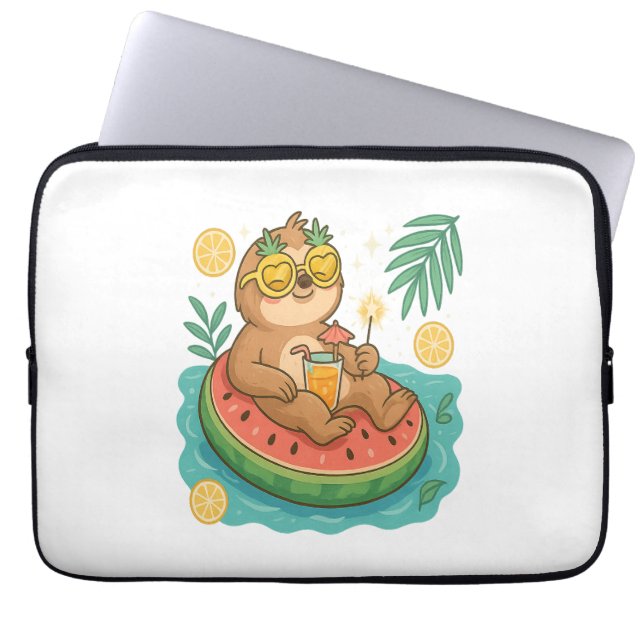 Funda Para Portátil Flota de la piscina eslovaca de verano (Frente)