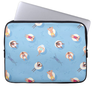 Funda Para Portátil Flotando en el patrón del río perezoso