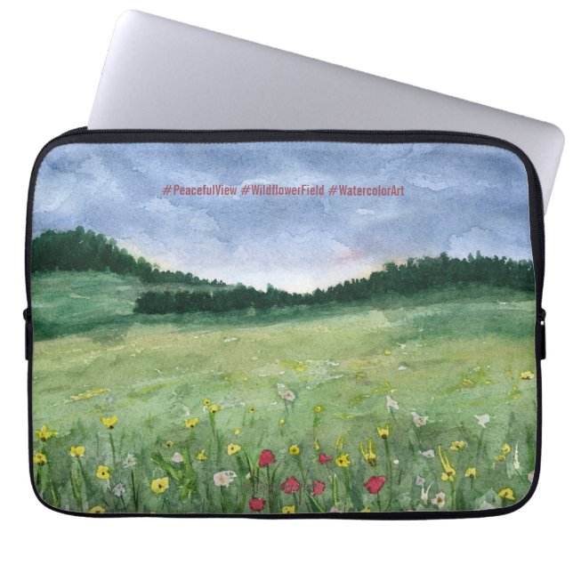 Funda Para Portátil Flower Field Landscape  (Frente)