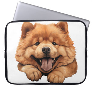 FUNDA PARA PORTÁTIL FLUFFY ROJO CHOW CHOW PUPPG PERRO