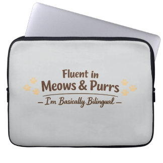 Funda Para Portátil Fluido en Maullidos y Ronroneos Regalo divertido p