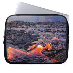 Funda Para Portátil Flujo de lava caliente de color rojo Kilauea