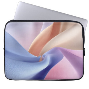 Funda Para Portátil Flujo de tela pastel abstracta con curvas suaves