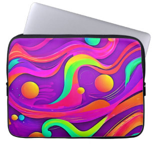 Funda Para Portátil Flujo del arco iris: diversión abstracta