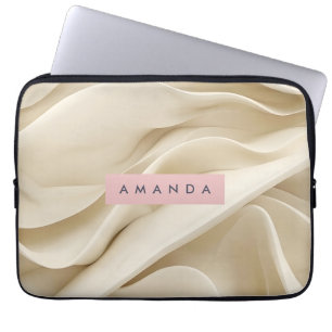 Funda Para Portátil Flujo Mínimo Abstracto de Crema Suave Personalizad