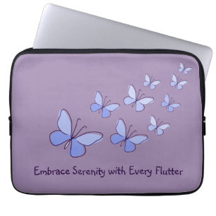 Funda Para Portátil Flutter de mariposa en azul - Abrazo Serenity ...