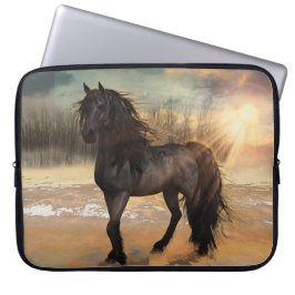 Funda Para Portátil Foggy Friesian Morning