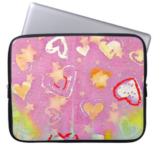 Funda Para Portátil fondo abstracto con textura de acuarela, aceite p