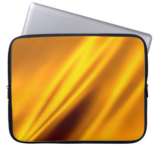 Funda Para Portátil Fondo abstracto de ondear oro