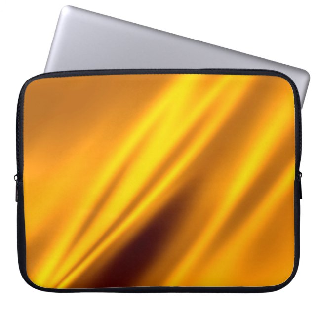 Funda Para Portátil Fondo abstracto de ondear oro (Frente)