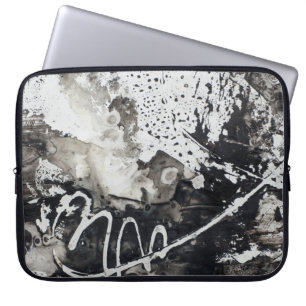 Funda Para Portátil Fondo abstracto en blanco y negro