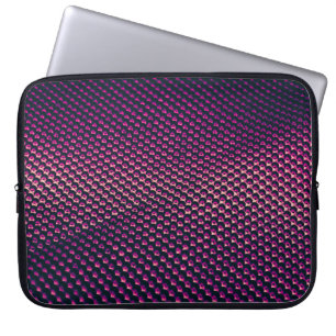 Funda Para Portátil Fondo abstracto futurista metálico rosa.