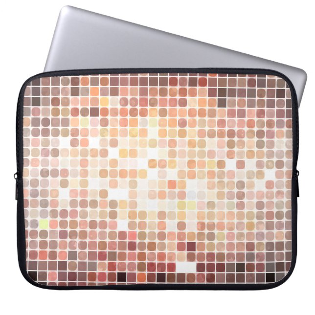 Funda Para Portátil fondo abstracto. mosaico dorado. cavación de ilust (Frente)