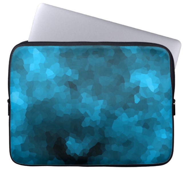 Funda Para Portátil Fondo azul abstracto poligonal (Frente)