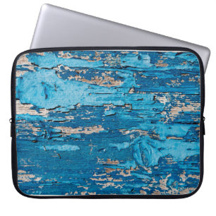 Funda Para Portátil Fondo azul de madera