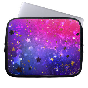 Funda Para Portátil Fondo azul rosa brillante