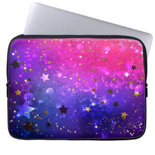 Funda Para Portátil Fondo azul rosa brillante