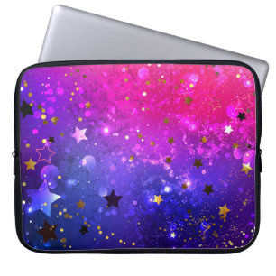 Funda Para Portátil Fondo azul rosa brillante
