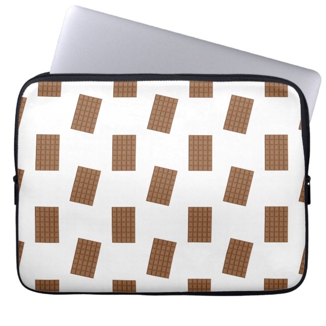 Funda Para Portátil Fondo blanco de las barras de chocolate (Frente)