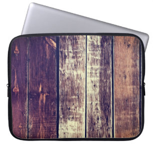 Funda Para Portátil Fondo colorido de madera antigua - Amarillo oscuro