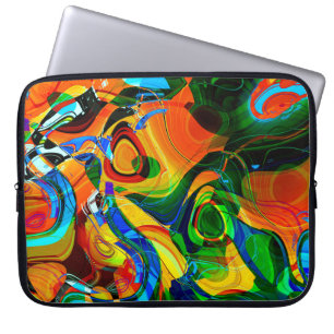 Funda Para Portátil fondo colorido y vibrante abstracto de arte, sin i