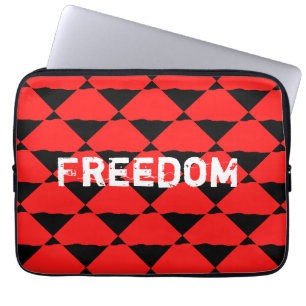 Funda Para Portátil Fondo de arte contemporáneo rojo y negro