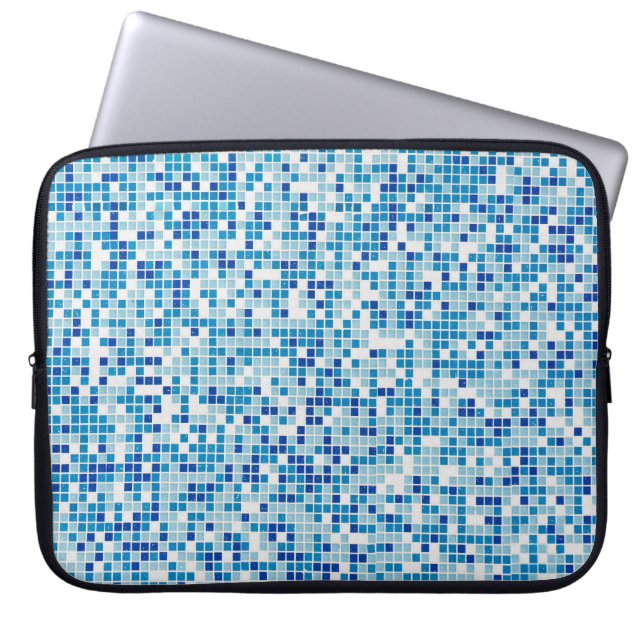 Funda Para Portátil Fondo de azulejos azules (Frente)