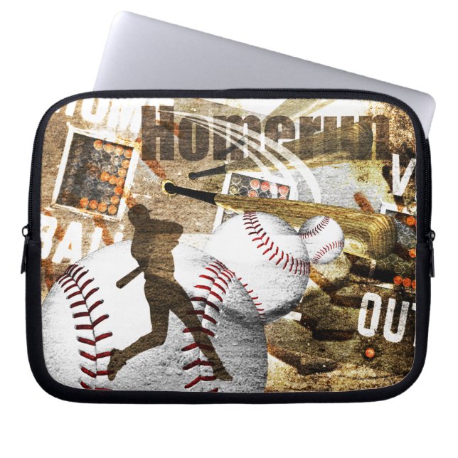Funda Para Portátil Fondo de Béisbol del 9° (Frente)