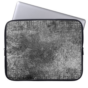 Funda Para Portátil Fondo de color negro y blanco abstracto, envejecid