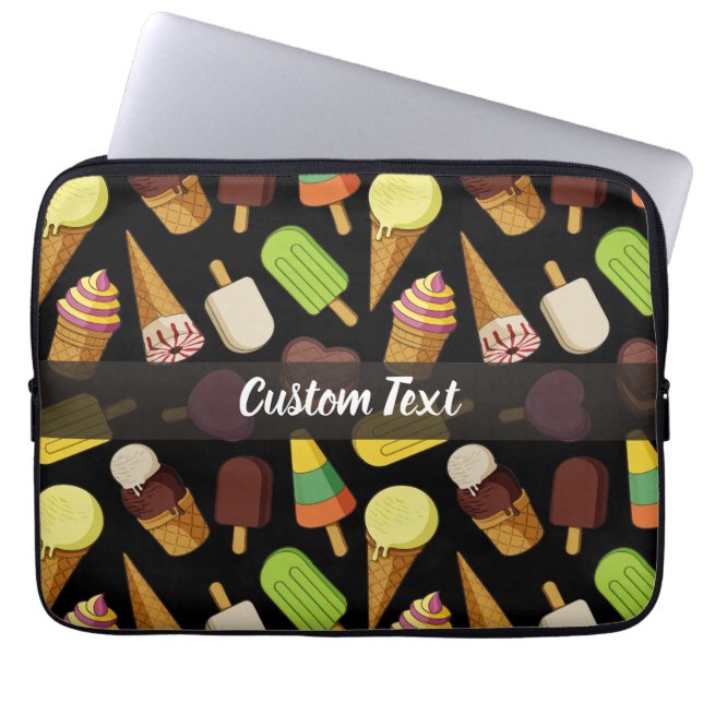 Funda Para Portátil Fondo de Crema de Hielo (Frente)