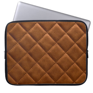 Funda Para Portátil Fondo de cuero de rombos marrones