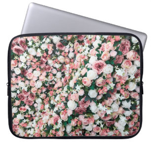 Funda Para Portátil Fondo de flores artificiales de colores vivos. 