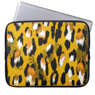 Funda Para Portátil Fondo de impresión animal de textura de leopardo