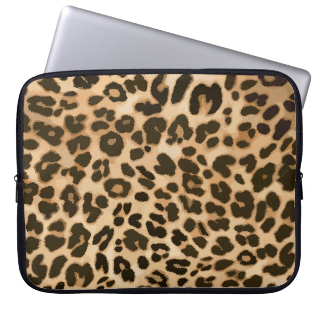 Funda Para Portátil Fondo de impresión de leopardo (Frente)