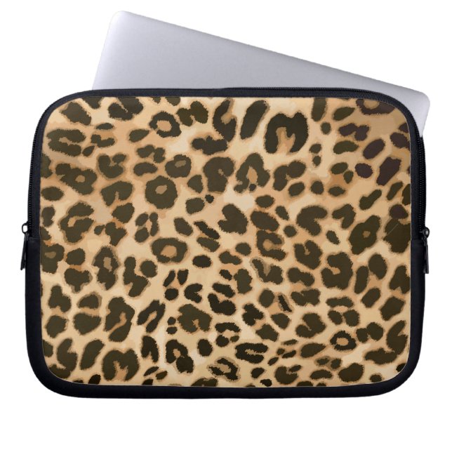 Funda Para Portátil Fondo de impresión de leopardo (Frente)