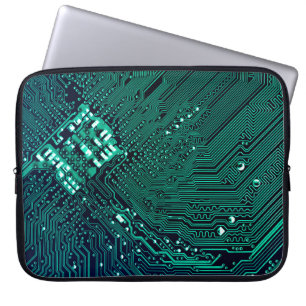 Funda Para Portátil Fondo de la placa de circuitos electrónicos, abstr