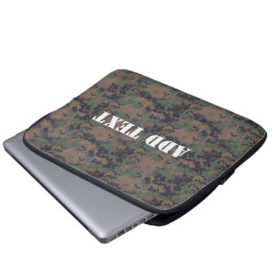 Funda Para Portátil Fondo de madera digital militar