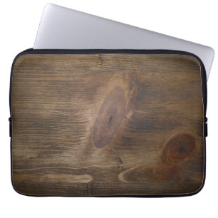 Funda Para Portátil Fondo de madera rústico oscuro de la mirada de