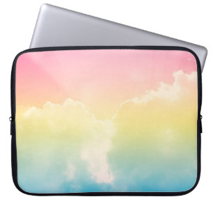 Funda Para Portátil fondo de nube con gradiente de color pastel. b