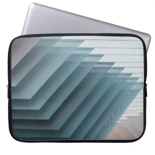 Funda Para Portátil fondo de pantalla digital verde azulado y blanco