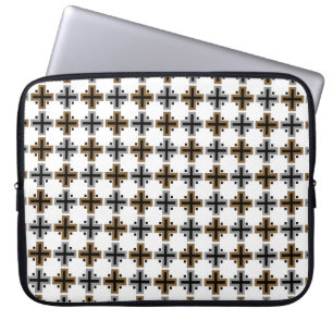Funda Para Portátil fondo de patrón abstracto de cruce cuadrado geomét