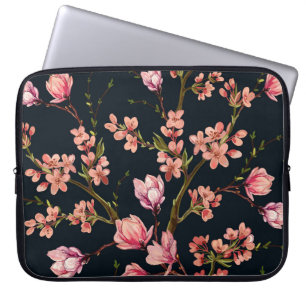 Funda Para Portátil Fondo de patrón floral sin fisuras con tracción ma